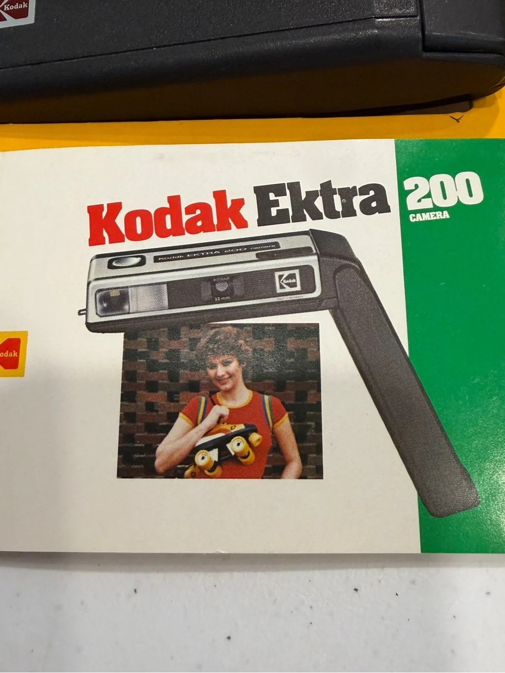 Vintage Kodak Ektra 200 110 Film Pocket Camera, manual and box